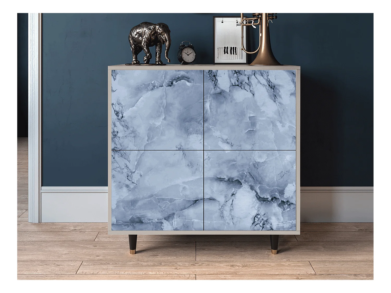 Credenza - 94x96x48 cm - BS3 - Feather Ice, Sabbia