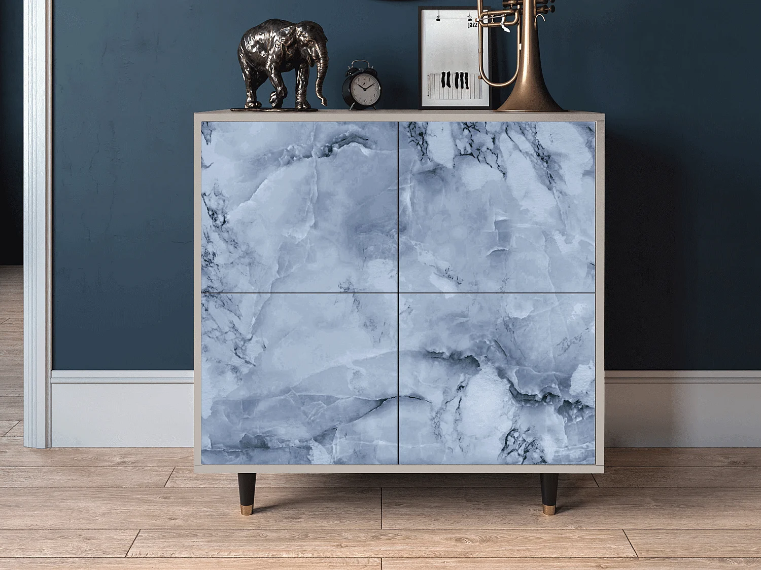 Aparador - 94x96x48 cm - BS3 - Feather Ice, Areia