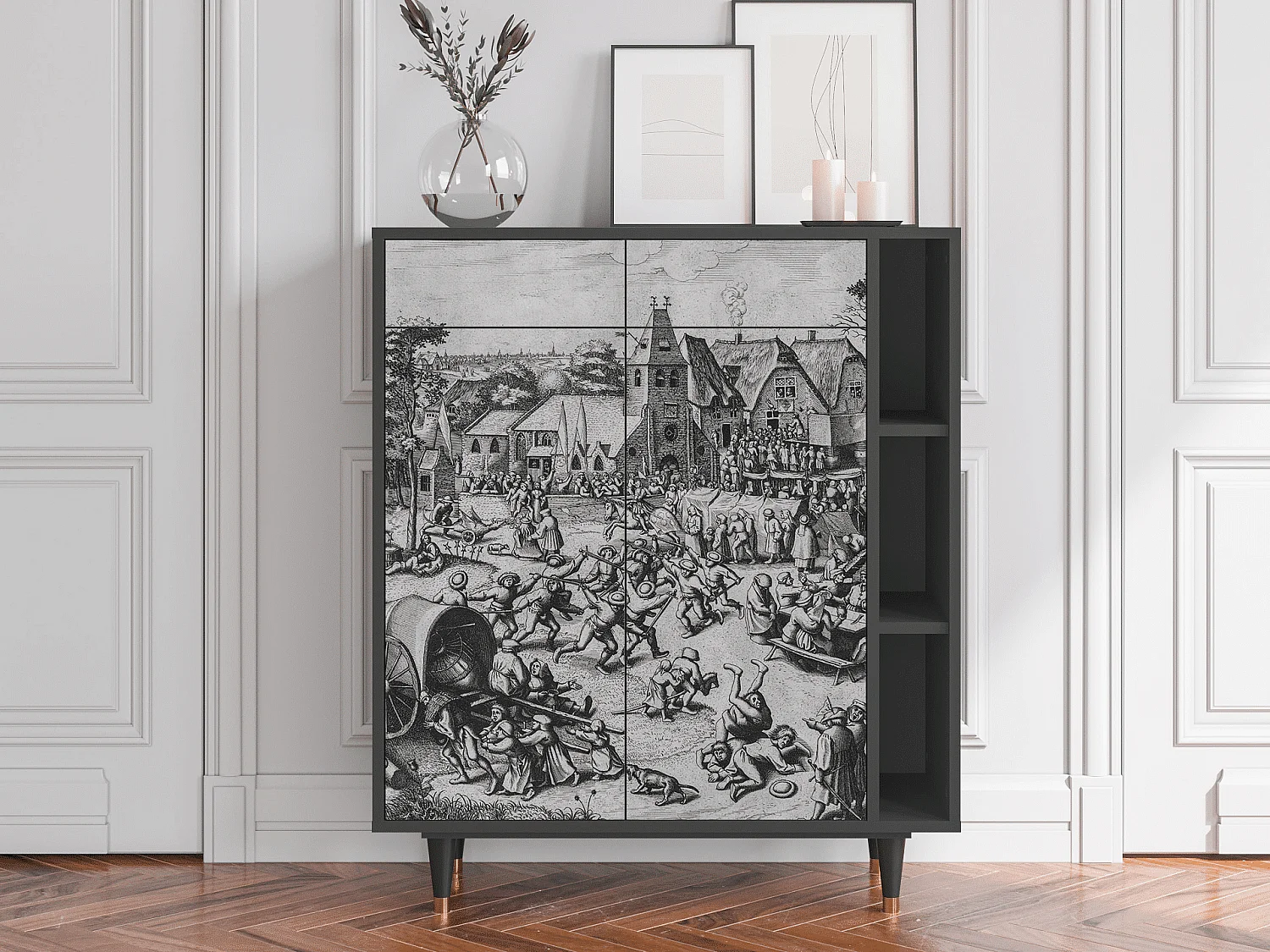 Kredens - 96х110х41 cm - BS6 - The Festival of Saint, Antracyt