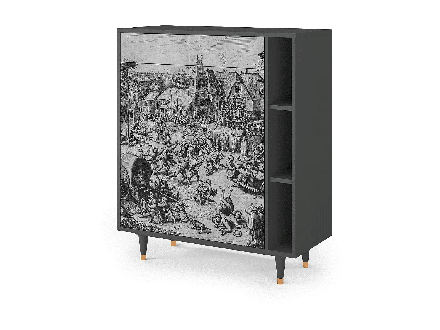 Kredens - 96х110х41 cm - BS6 - The Festival of Saint, Antracyt