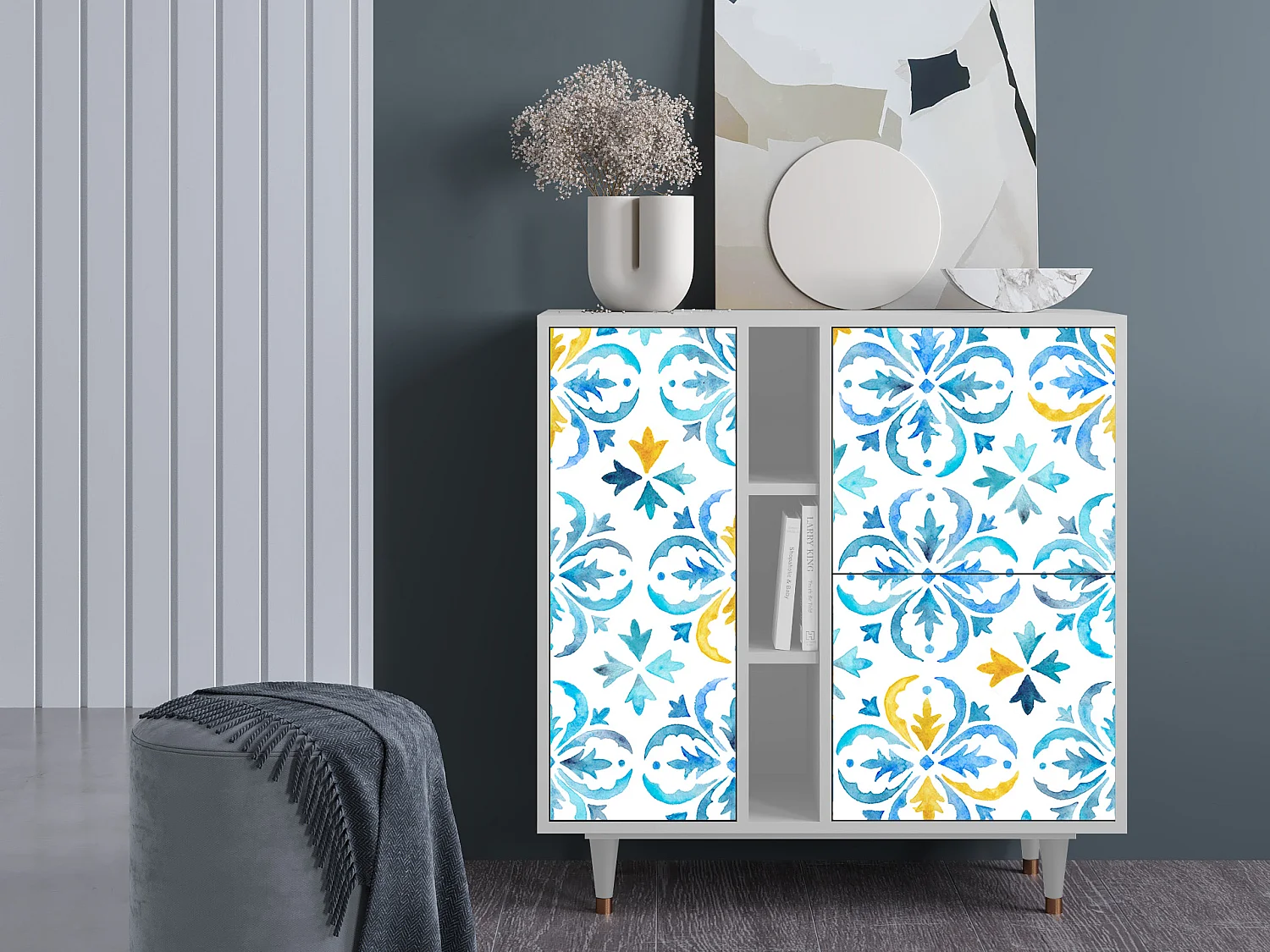Credenza - 94х96х41 cm - BS5 - Lisbon Flover, Bianco