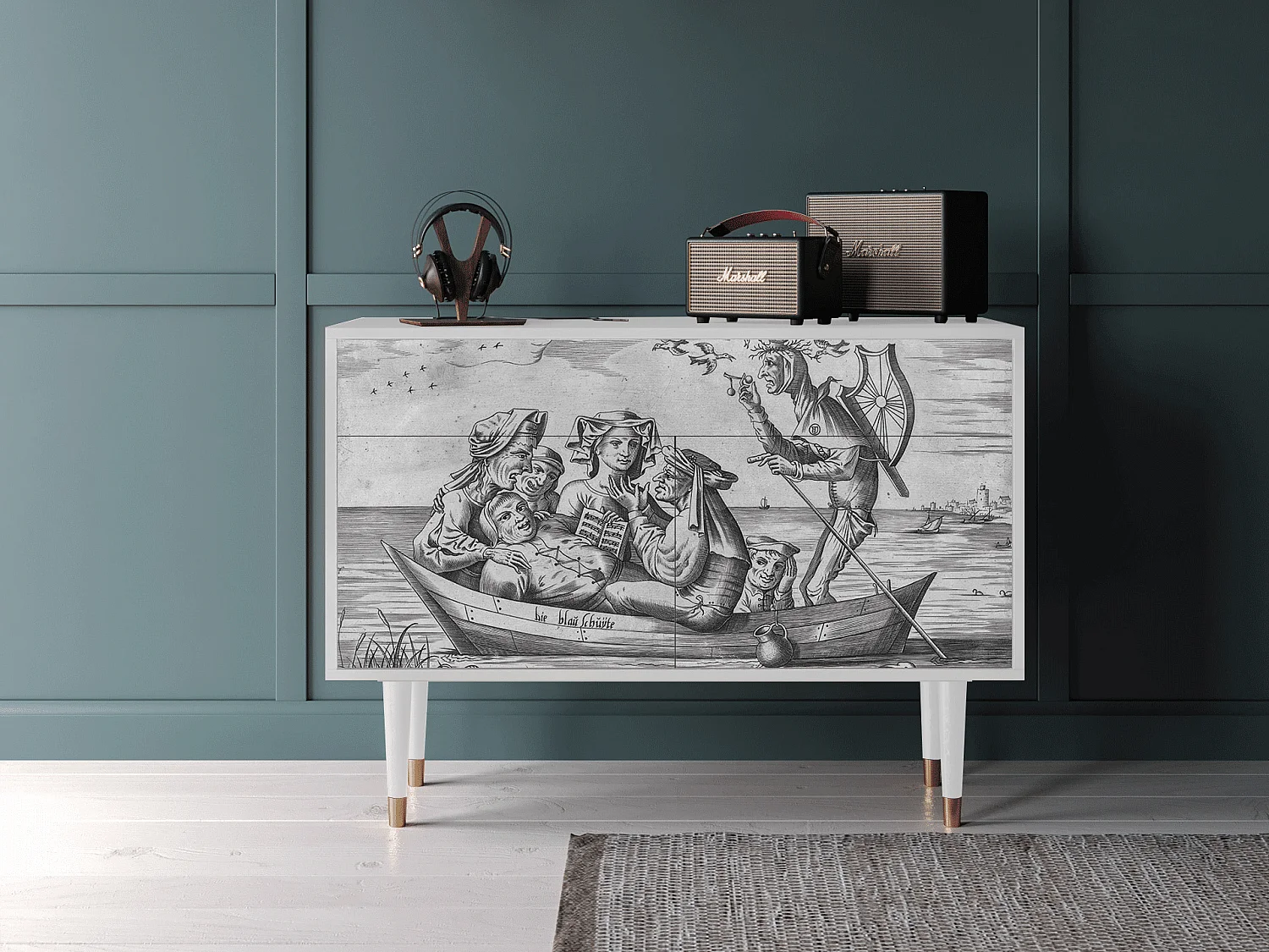 Buffet - 115x85x48 cm - BS4 - Blau Schuyte, Blanc