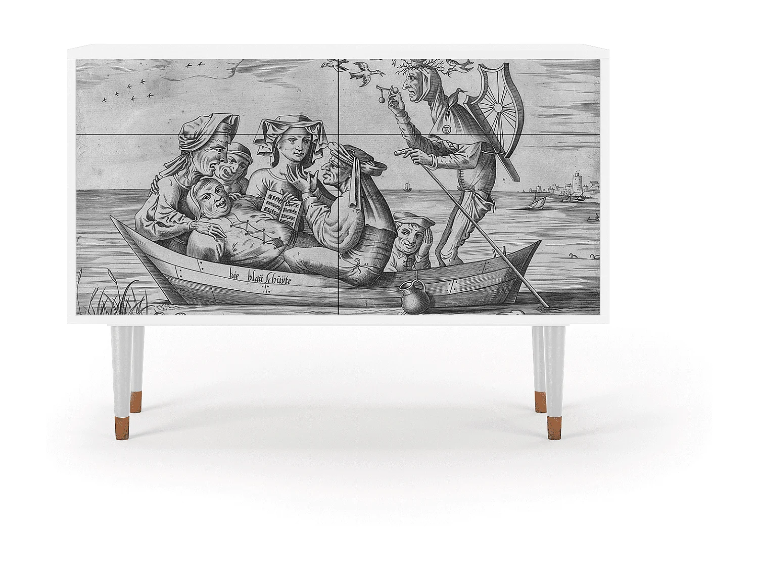 Buffet - 115x85x48 cm - BS4 - Blau Schuyte, Blanc