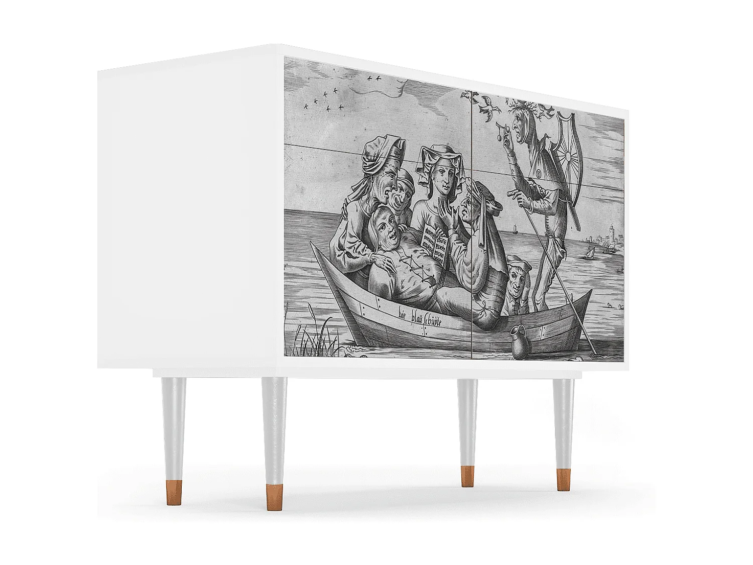 Buffet - 115x85x48 cm - BS4 - Blau Schuyte, Blanc