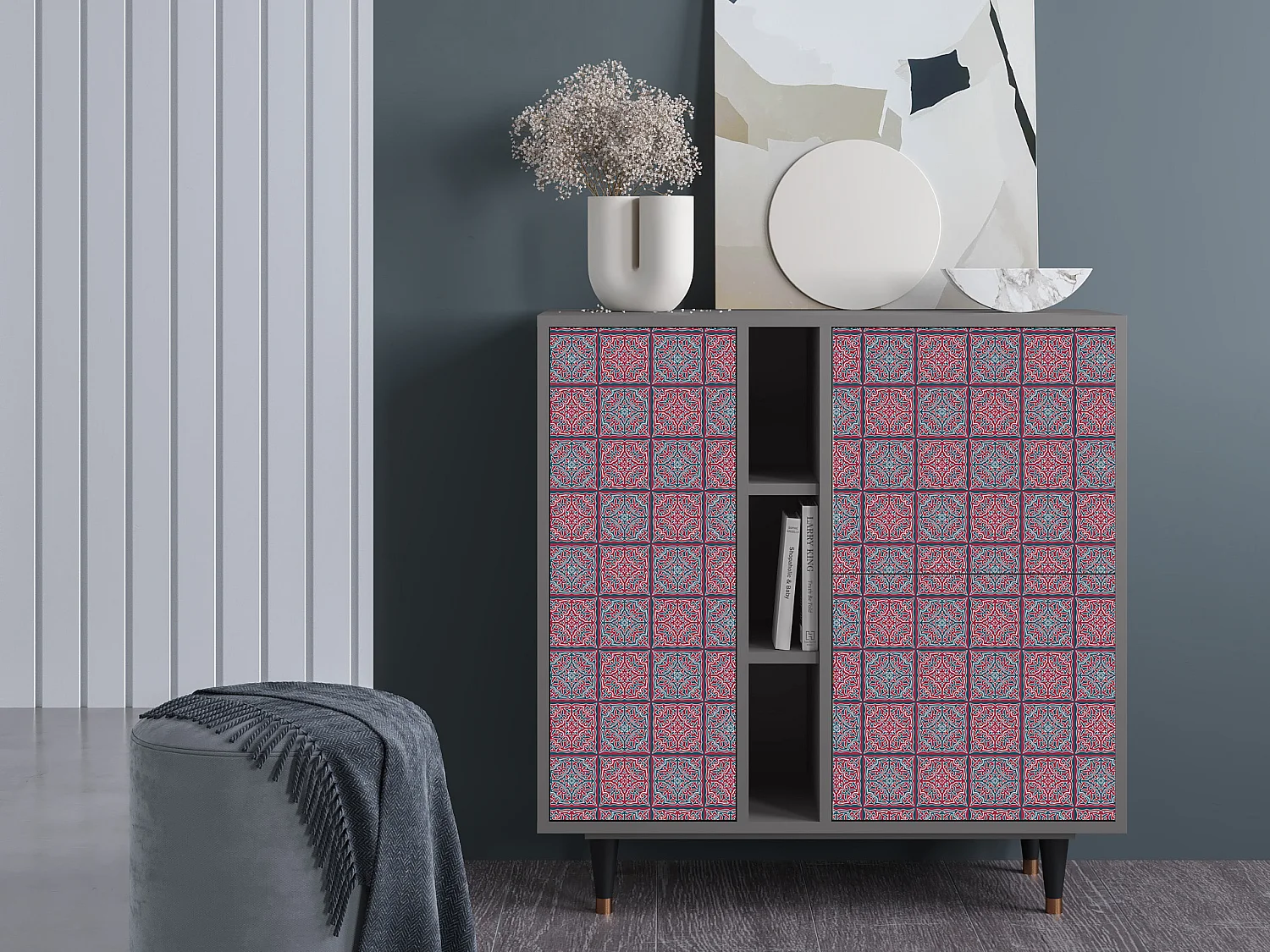 Credenza - 94х96х41 cm - BS5 - Riviera Mosaic, Grigio