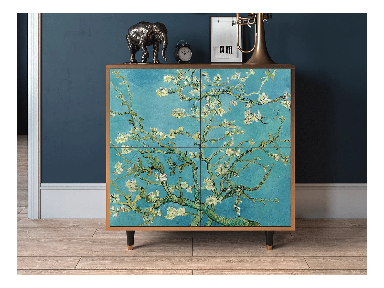 Credenza - 94x96x48 cm - BS3 - Almond Blossom, Noce
