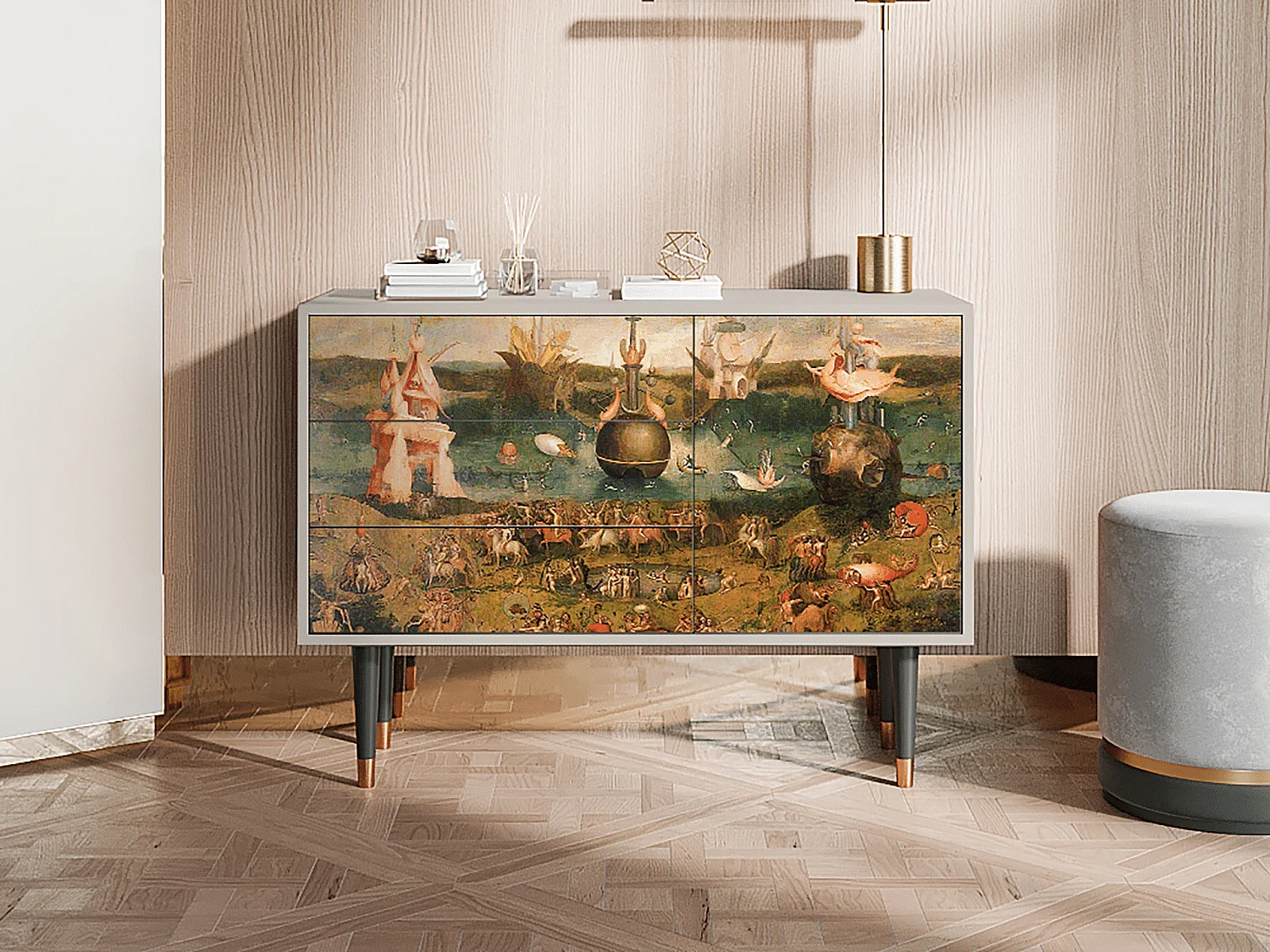 Kredens - 115х84х41 cm - S3 - Garden of Delights , Piaskowy