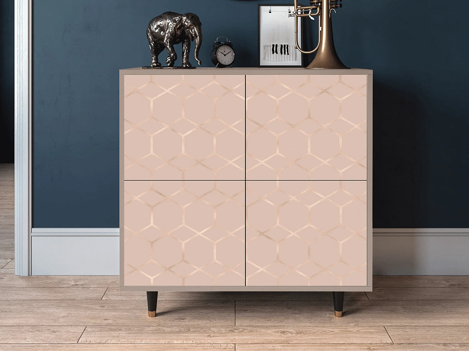 Buffet - 94x96x48 cm - BS3 - Rose Honeycomb, Latte