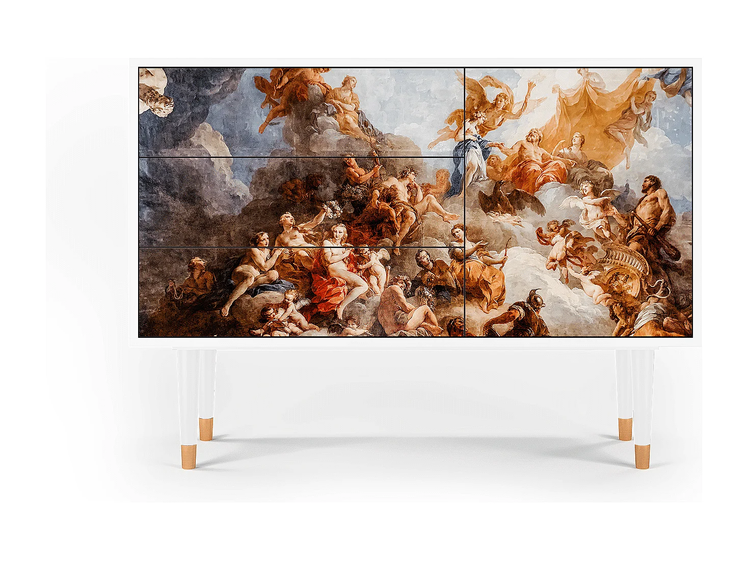 Kredens - 115х84х41 cm - S3 - Guernica by Picasso, Biały