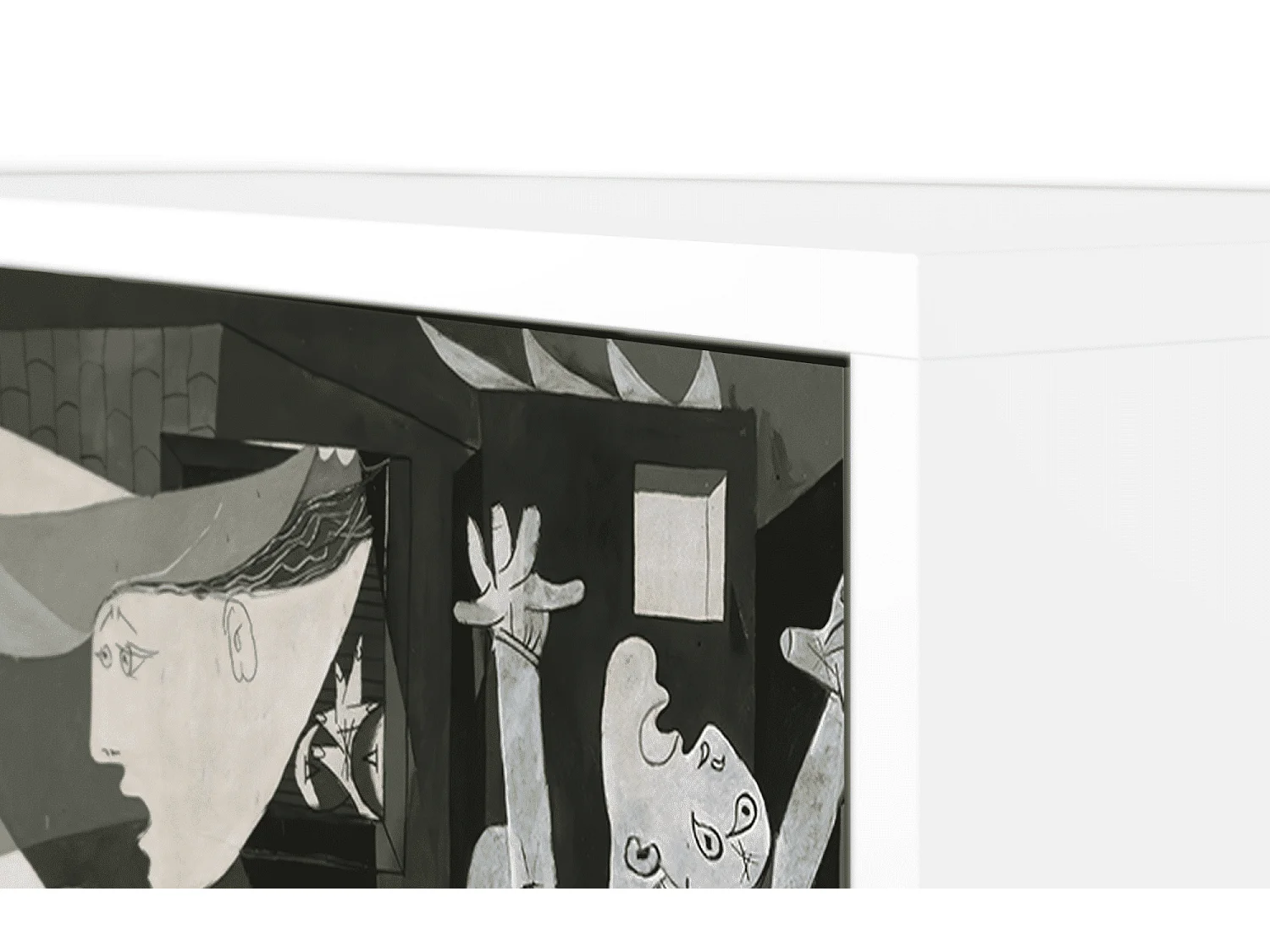 Kredens - 115х84х41 cm - S3 - Guernica by Picasso, Biały