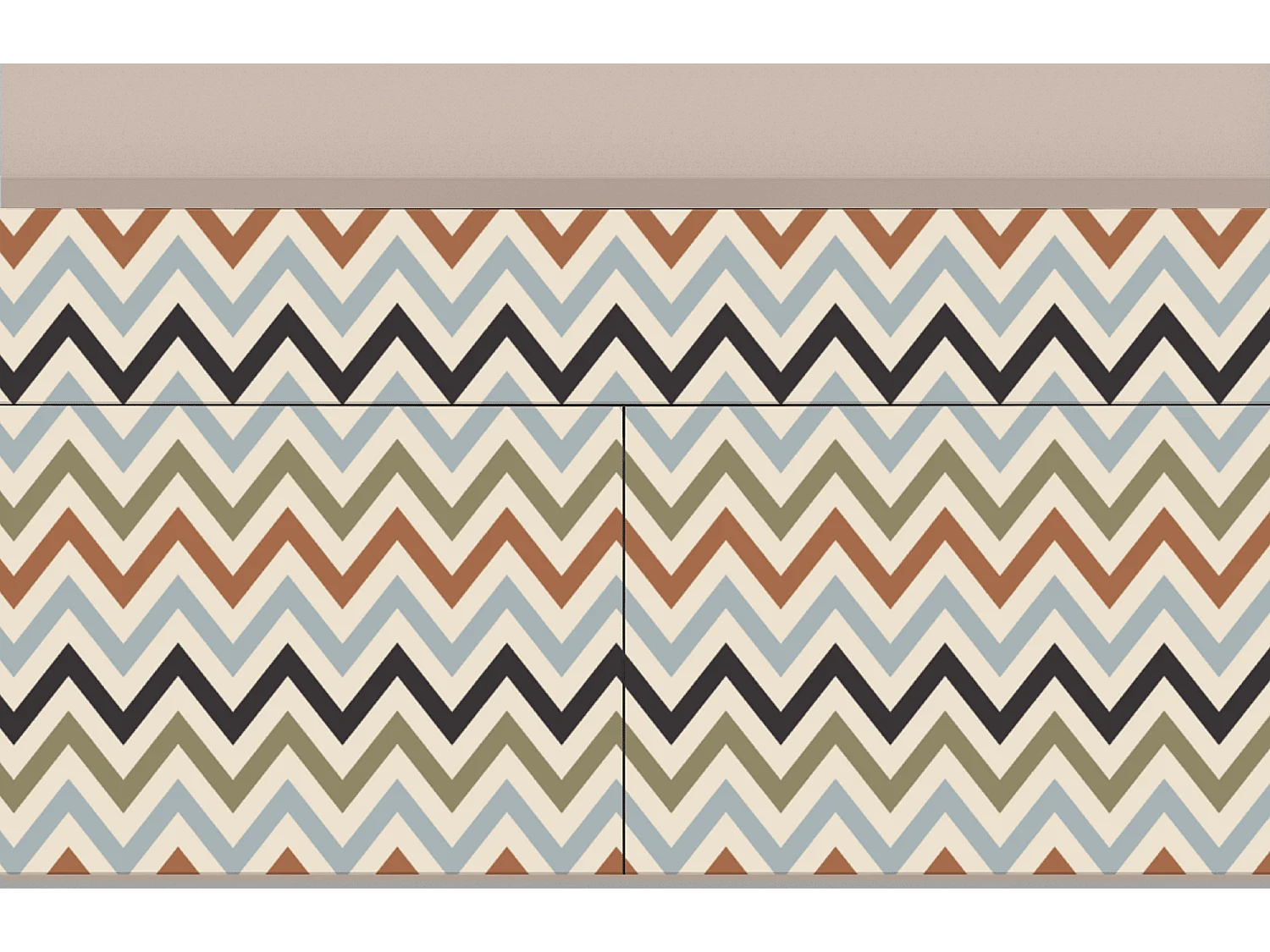 Kredens - 115x85x48 cm - BS4 - Bright Ripple, Latte