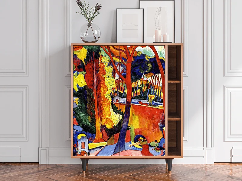 Kredens - 96х110х41 cm - BS6 - The Turning Road, Orzech