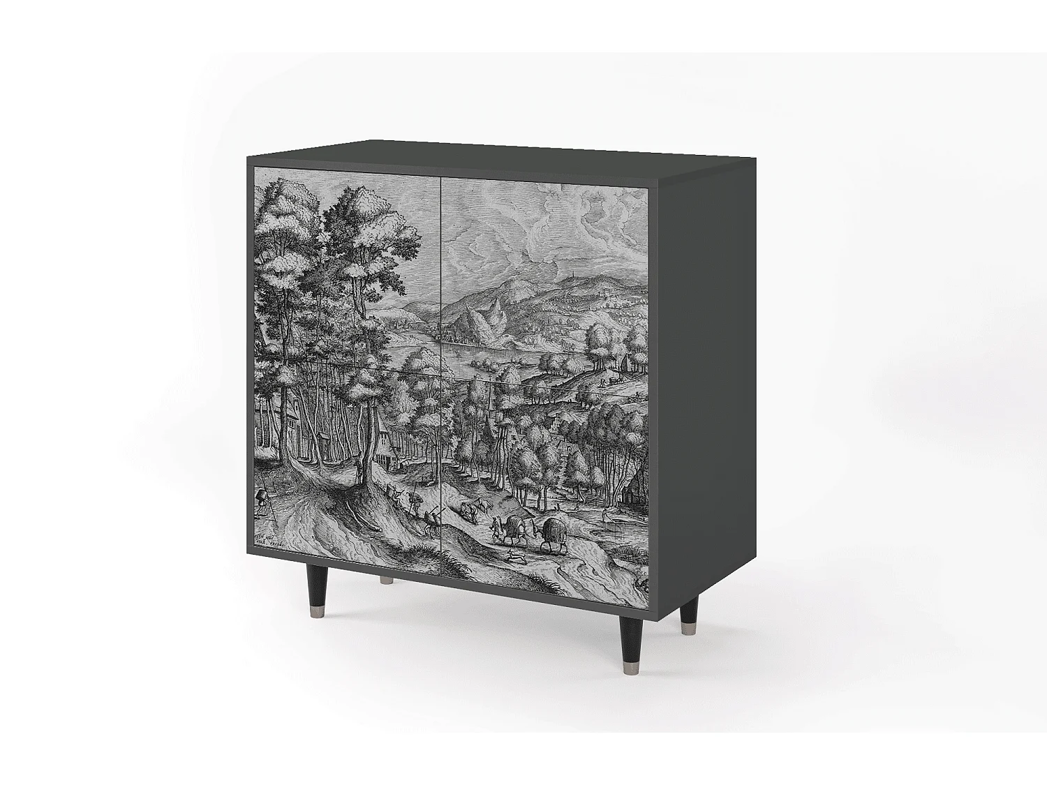 Sideboard - 94x96x48 cm - BS3 - Rusticorum, Anthrazit