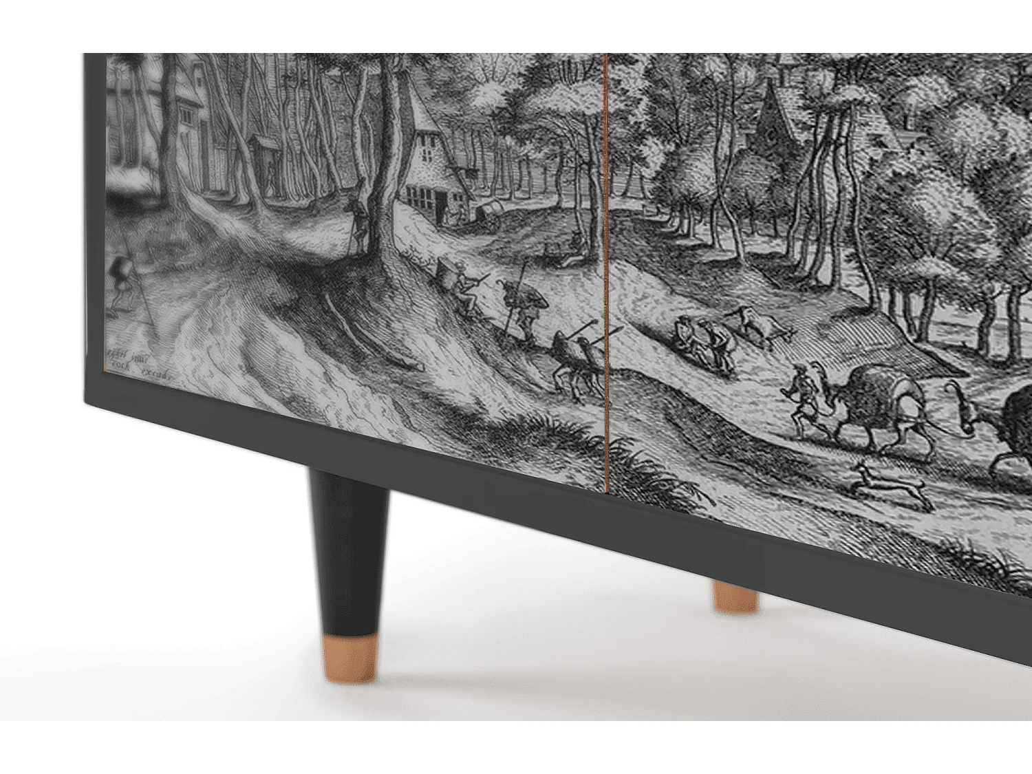 Sideboard - 94x96x48 cm - BS3 - Rusticorum, Anthrazit