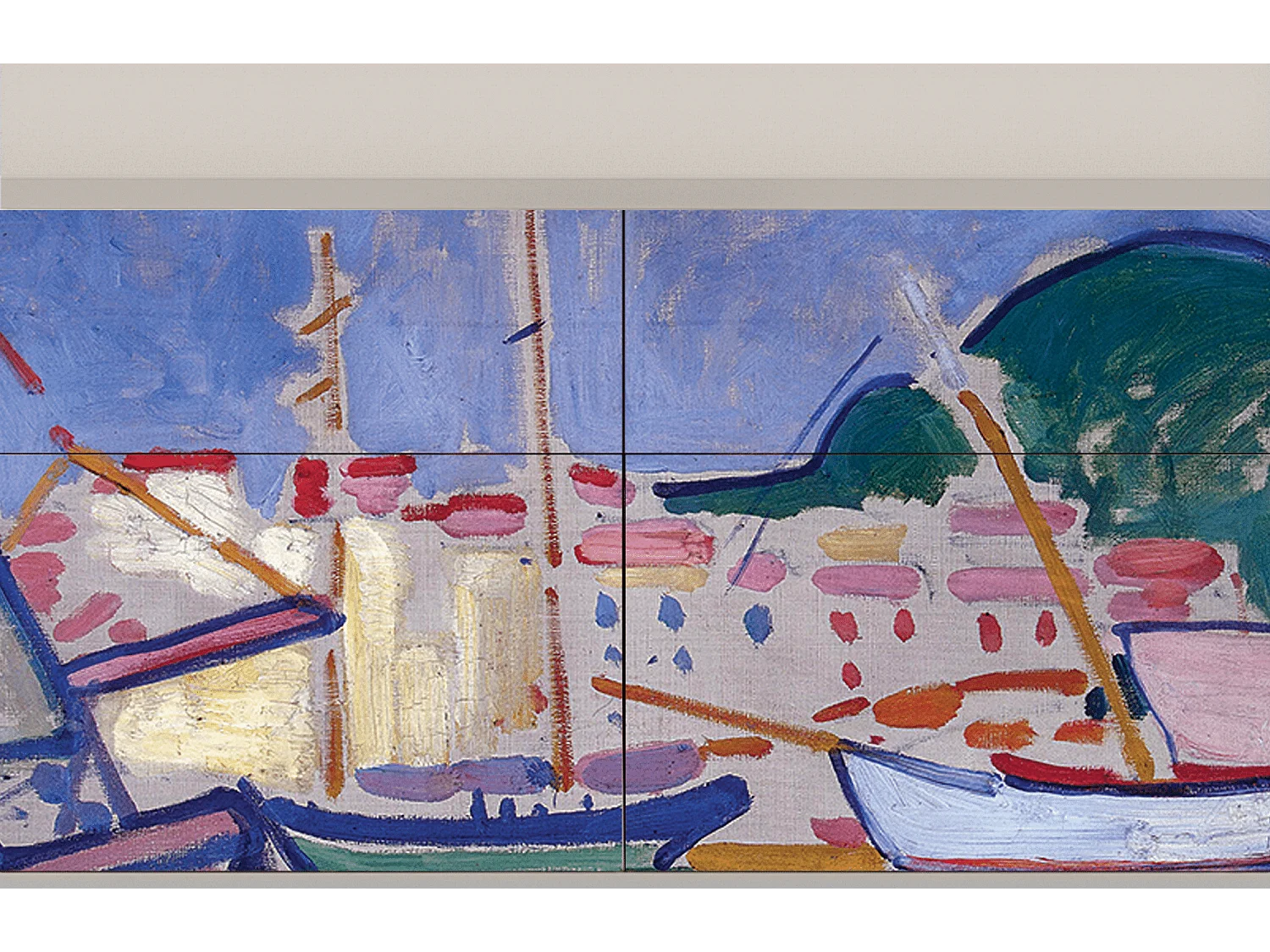 Kredens - 115x85x48 cm - BS4 - The Port of Collioure , Piaskowy