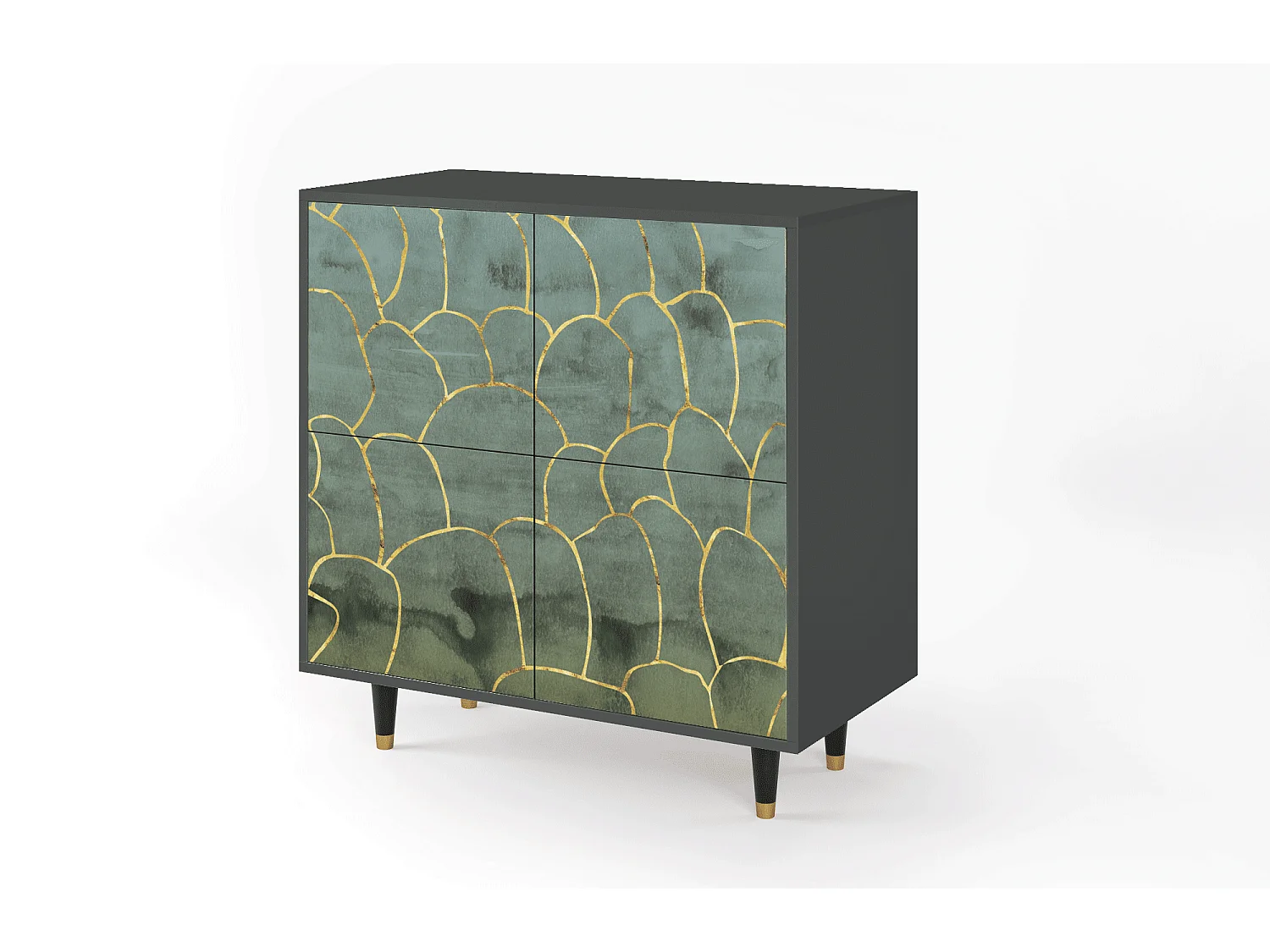 Buffet - 94x96x48 cm - BS3 - Magnificent Water Lily, Anthracite