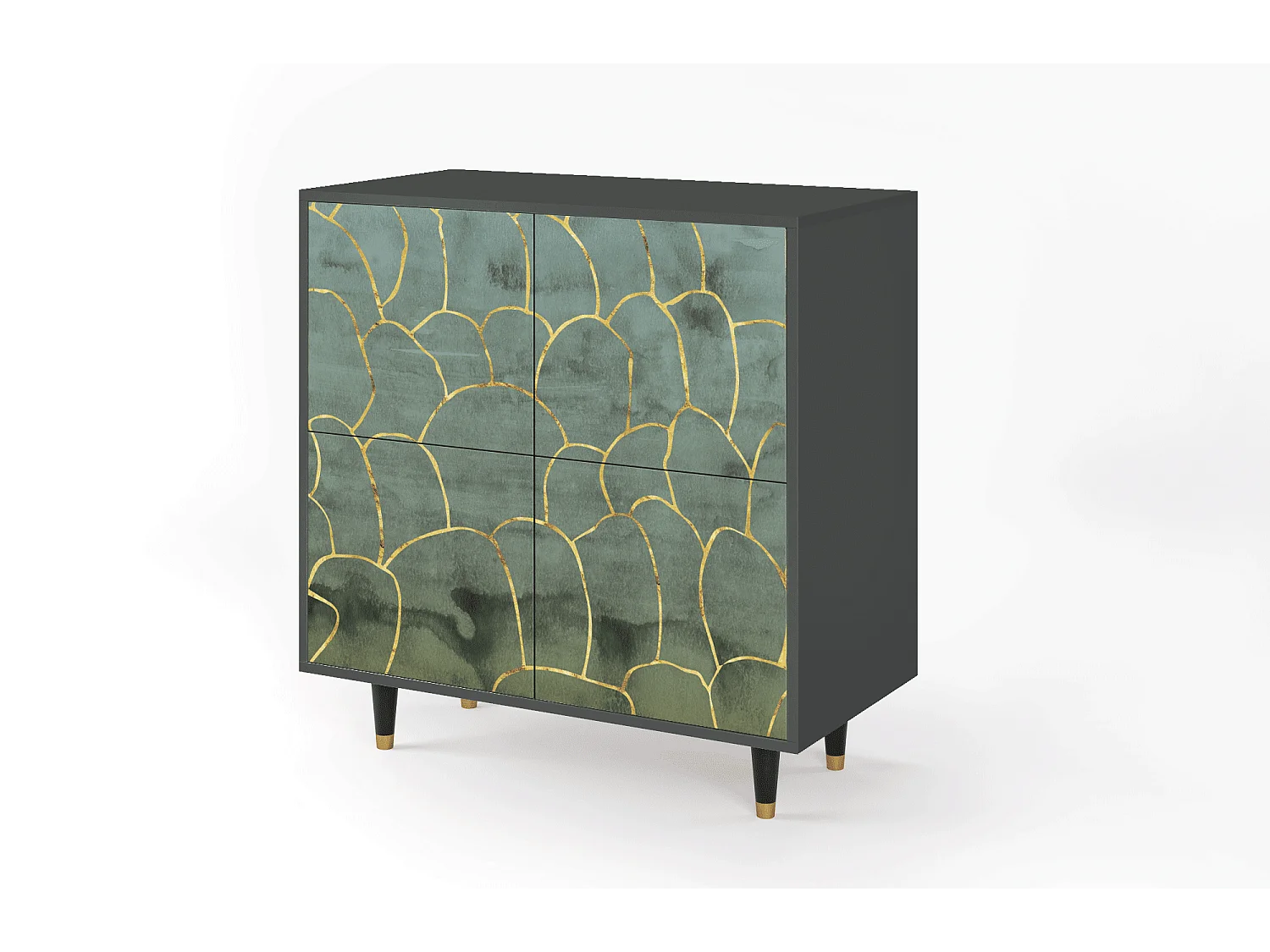 Buffet - 94x96x48 cm - BS3 - Magnificent Water Lily, Anthracite