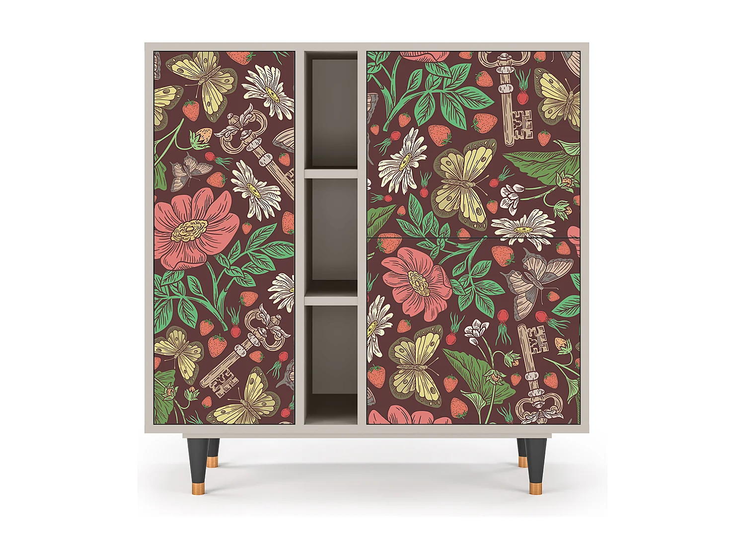 Aparador - 94х96х41 cm - BS5 - Alice in Wonderland, Areia