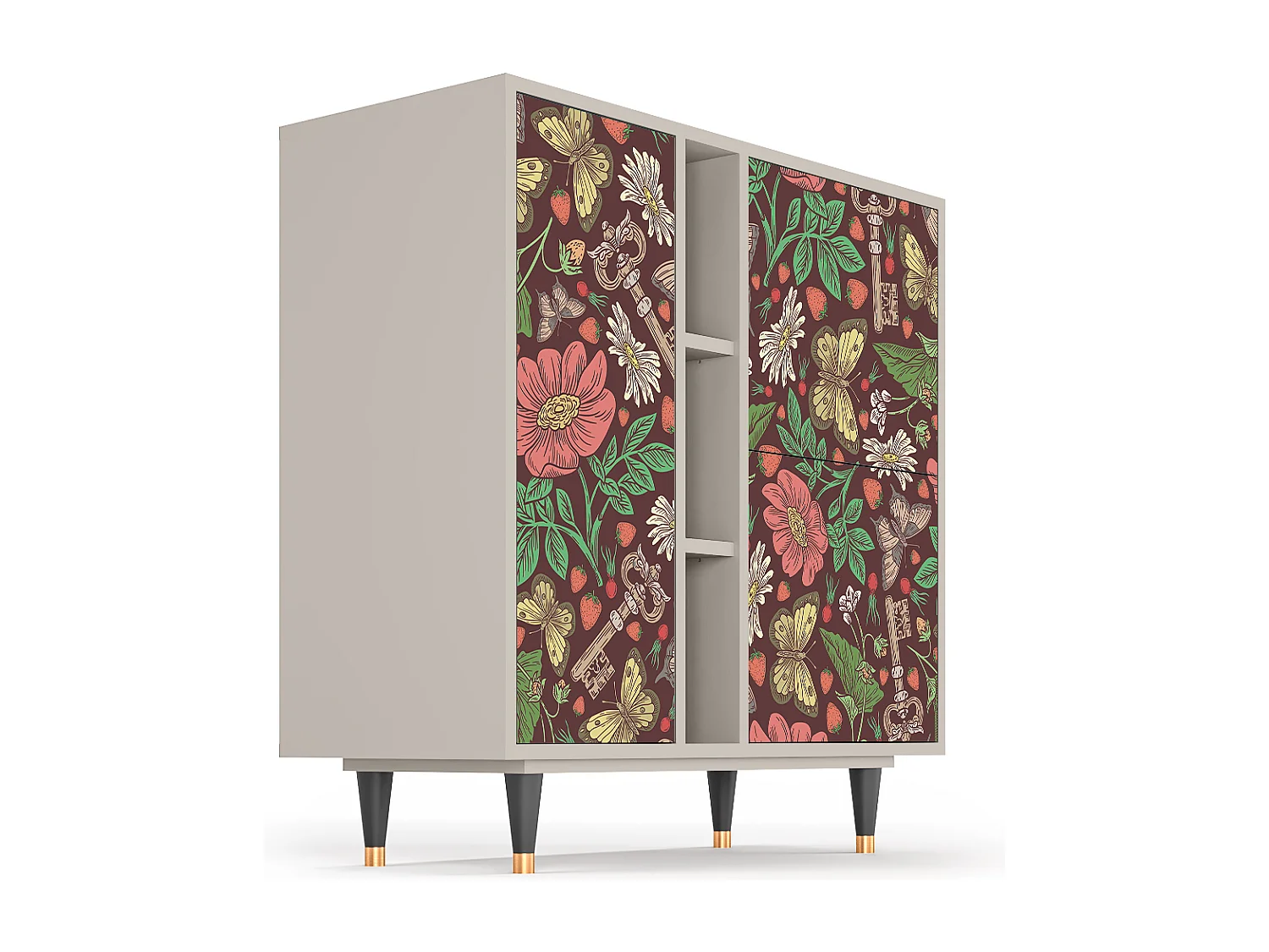 Aparador - 94х96х41 cm - BS5 - Alice in Wonderland, Areia