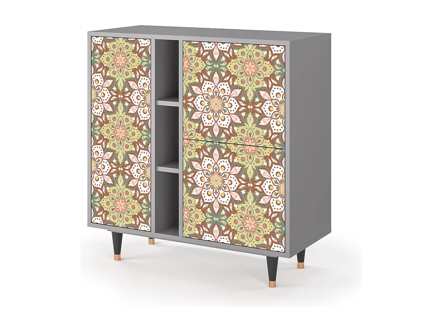 Kredens - 94х96х41 cm - BS5 - Chinese Tea, Szary