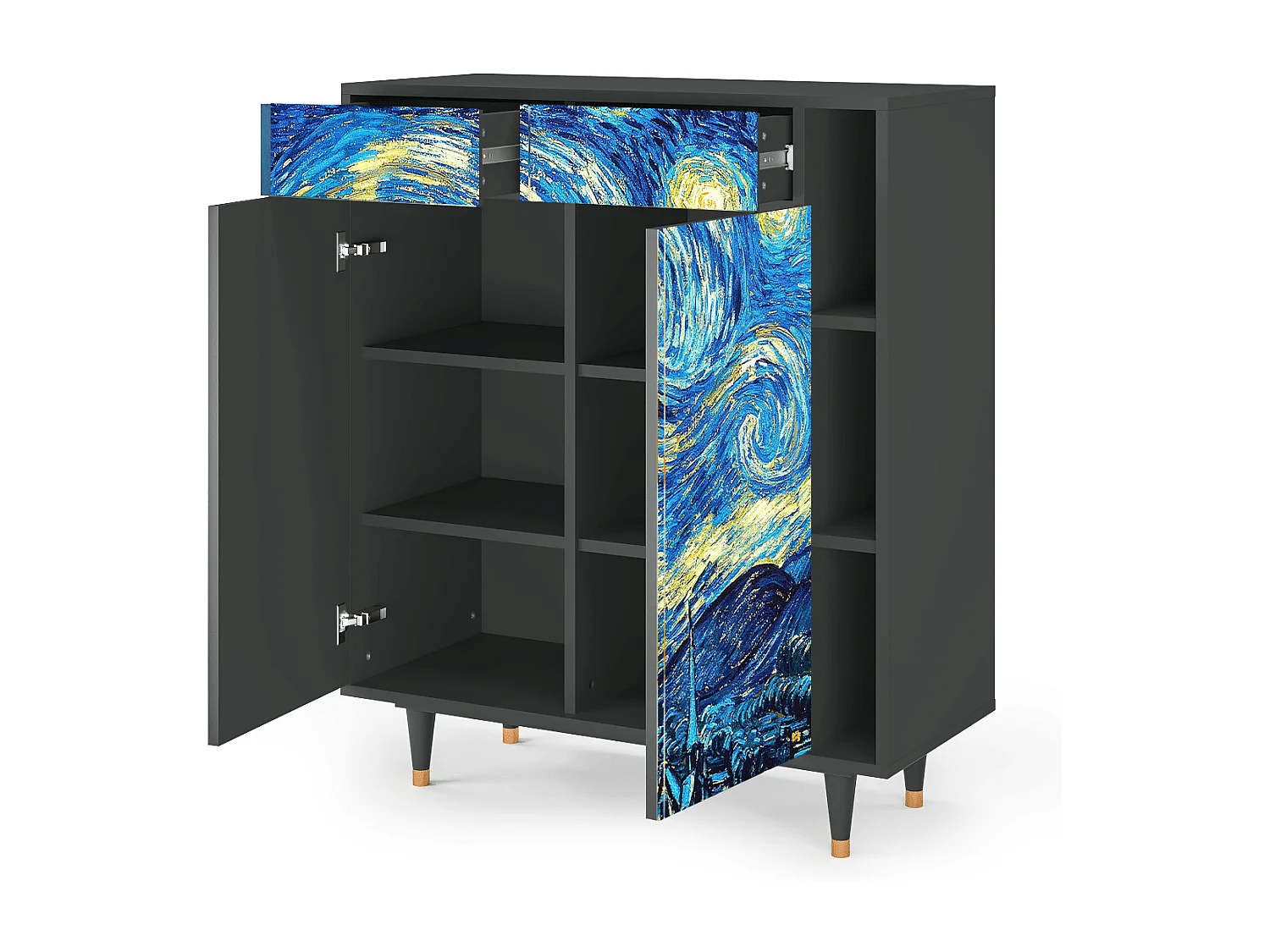 Credenza - 96х110х41 cm - BS6 - The Starry Night  , Antracite