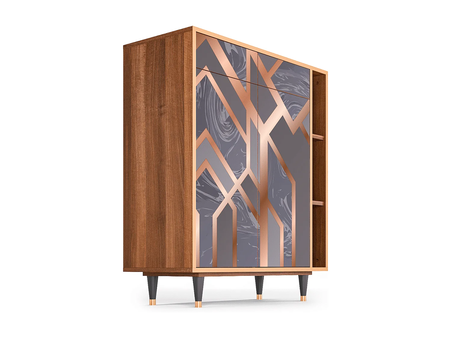 Buffet - 96х110х41 cm - BS6 - Taupe Anatomy, Noyer