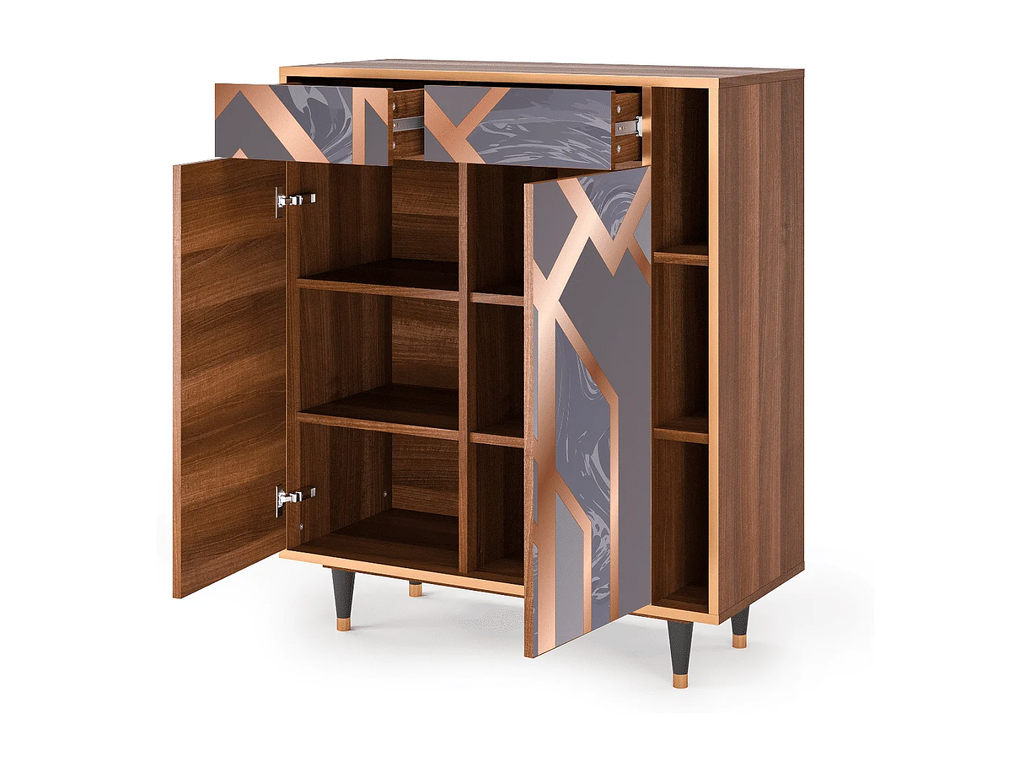 Buffet - 96х110х41 cm - BS6 - Taupe Anatomy, Noyer