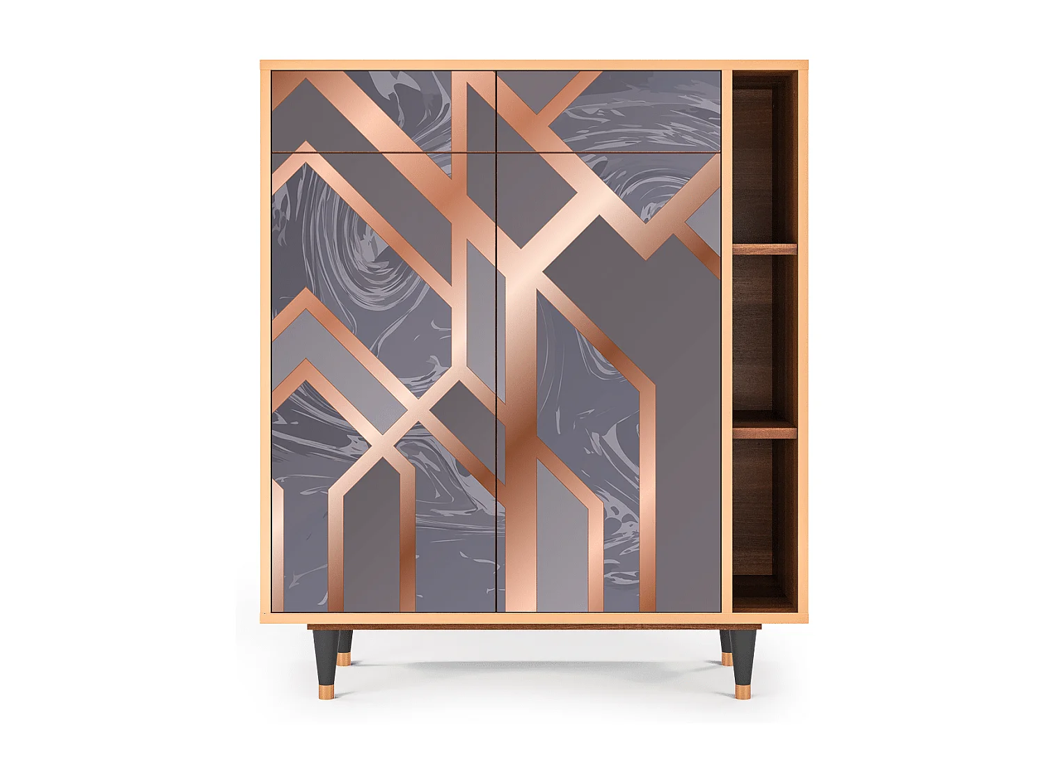 Buffet - 96х110х41 cm - BS6 - Taupe Anatomy, Noyer