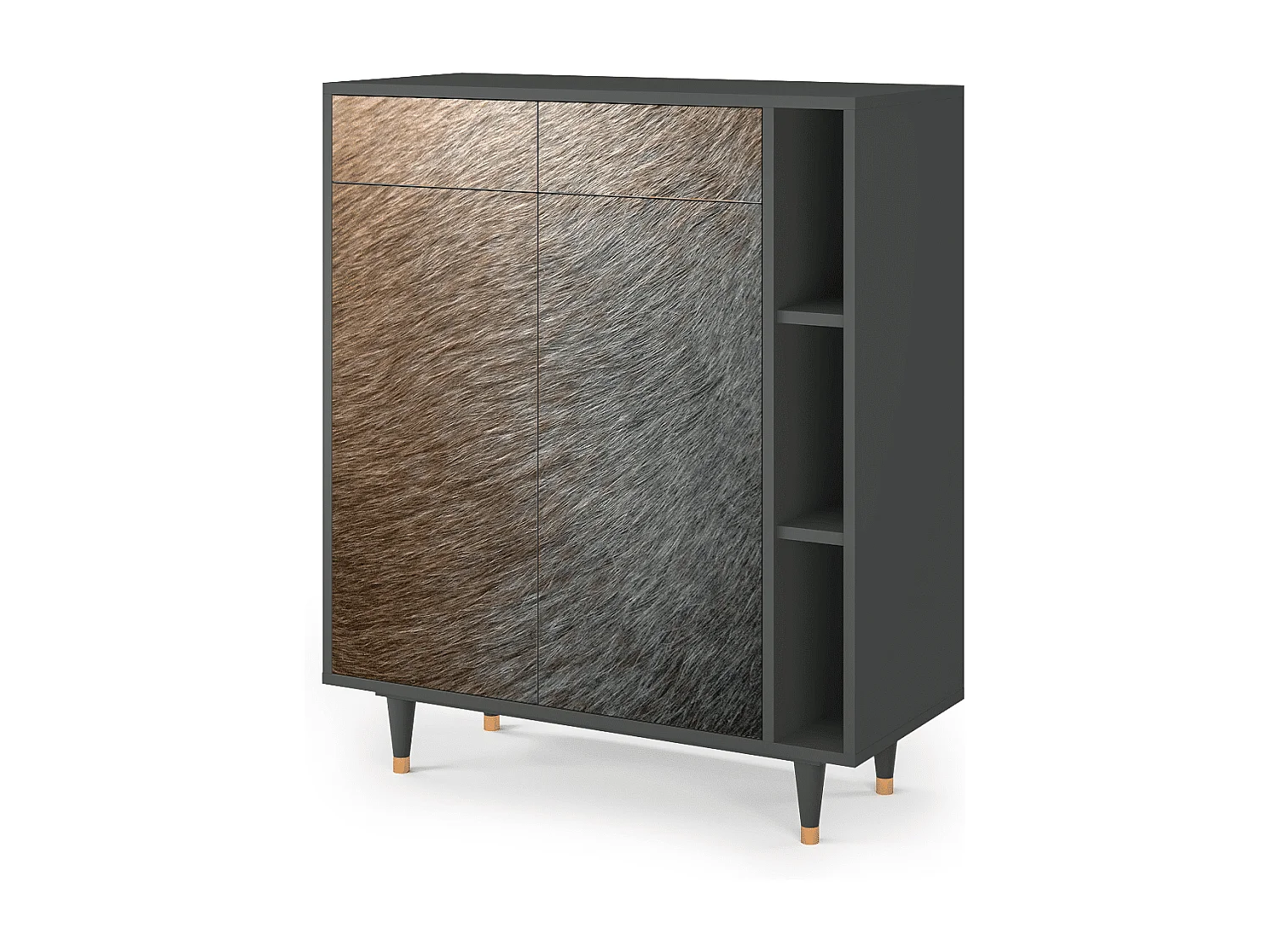 Dressoir - 96х110х41 cm - BS6 - Peanut Hair, Antraciet