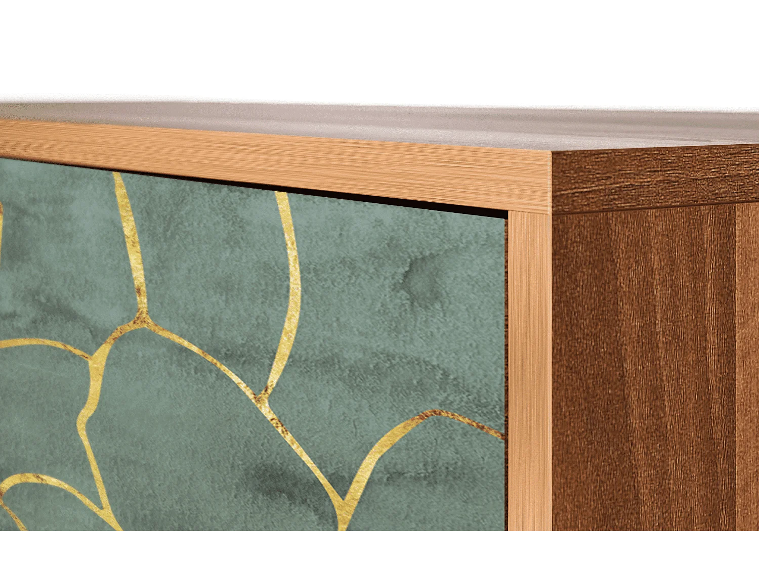 Kredens - 115х84х41 cm - S3 - Magnificent Water Lily, Orzech