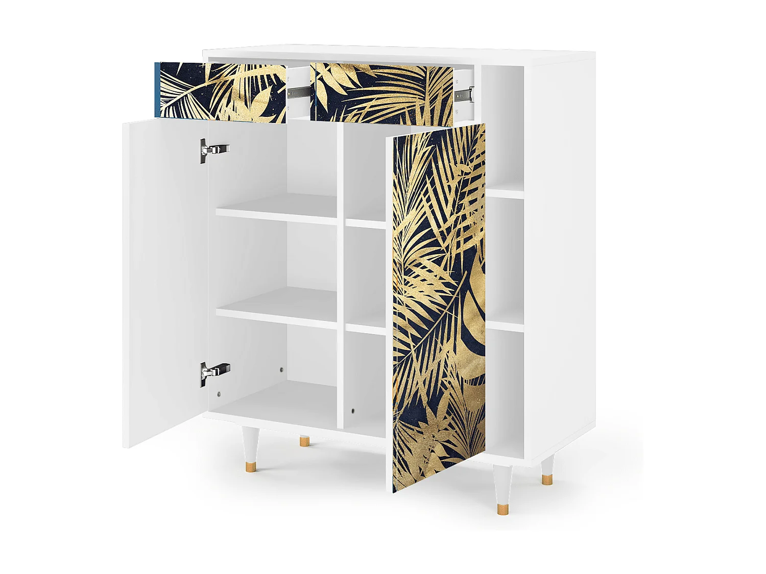 Dressoir - 96х110х41 cm - BS6 - Jungle Vibes, Wit