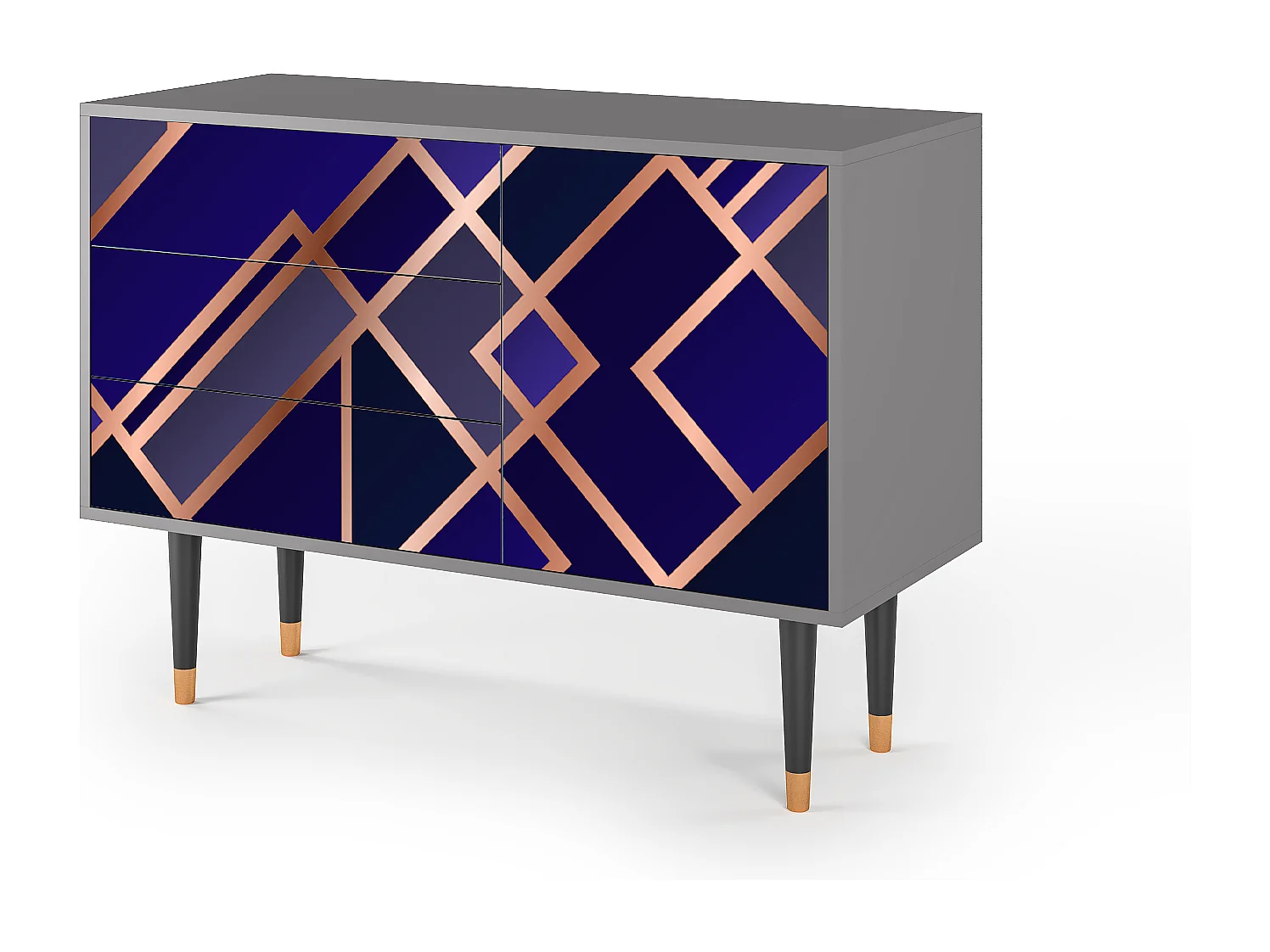 Aparador - 115х84х41 cm - S3 - Aquamarine Getsby, Gris