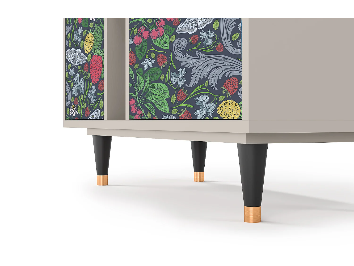 Kredens - 94х96х41 cm - BS5 - Summer Berries, Piaskowy