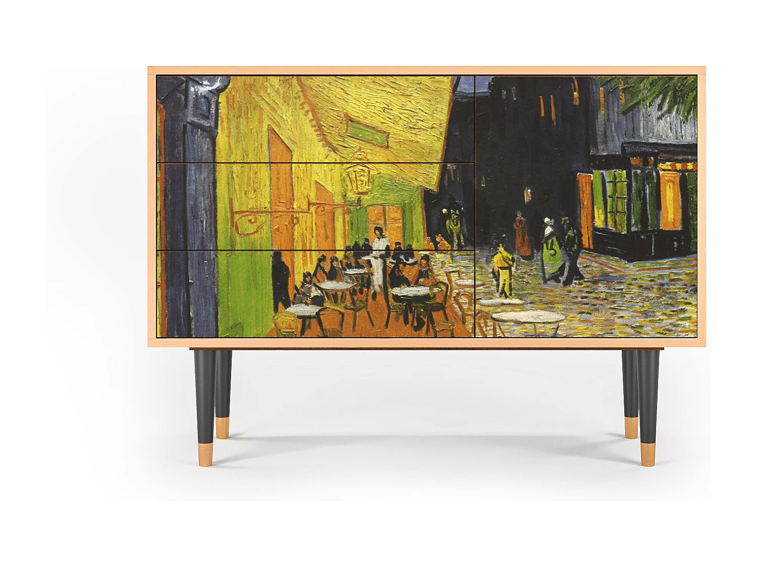 Sideboard - 115х84х41 cm - S3 - Café Terrace at Night, Walnuss