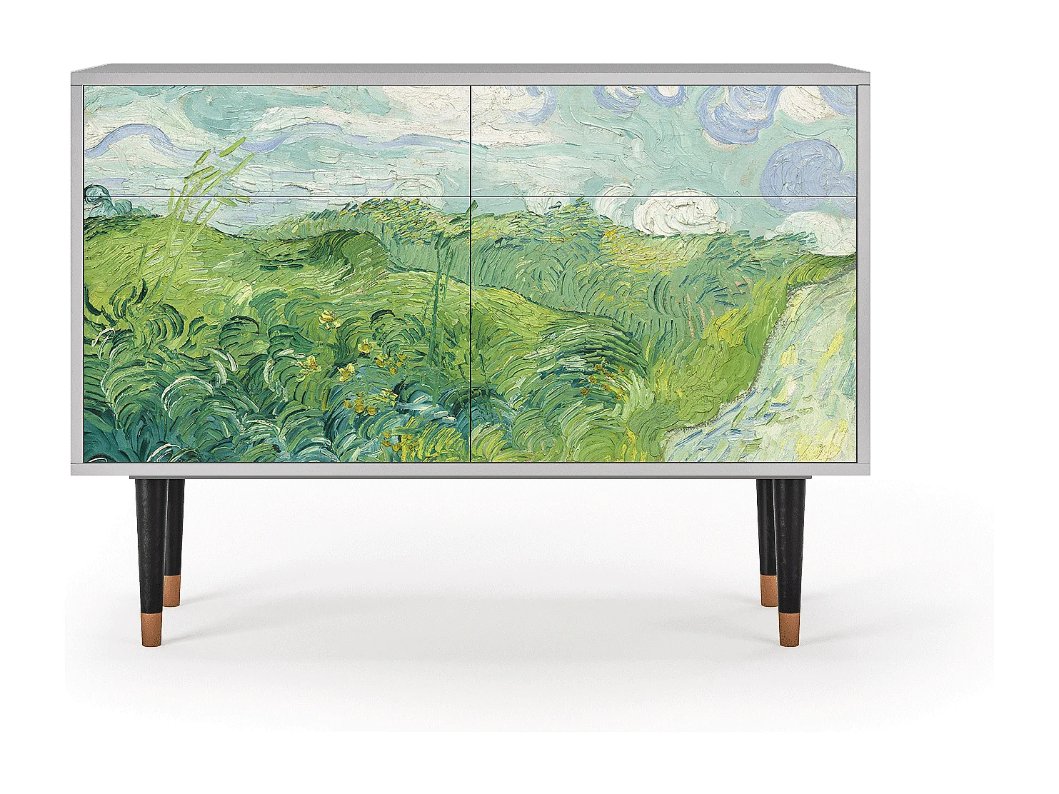 Dressoir - 115x85x48 cm - BS4 - Green Wheat Fields, Grijs