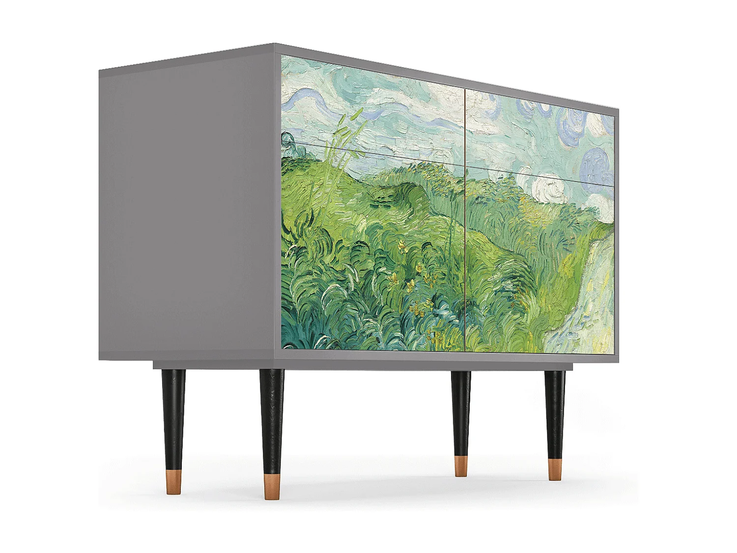 Dressoir - 115x85x48 cm - BS4 - Green Wheat Fields, Grijs