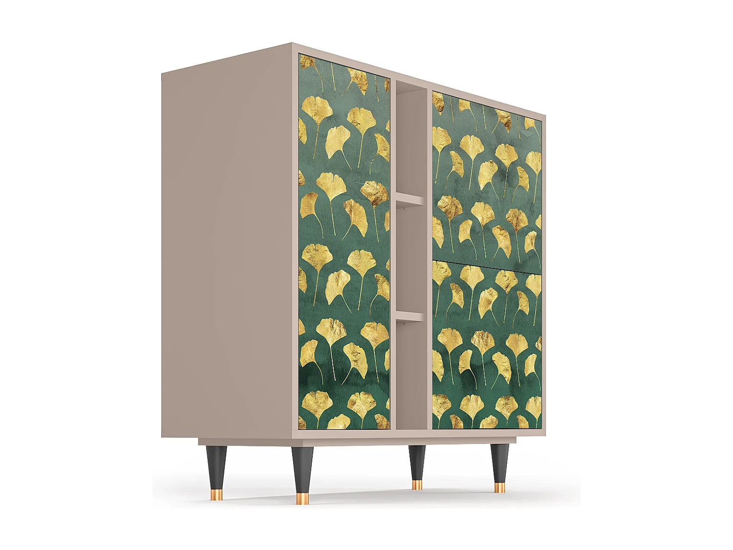Sideboard - 94х96х41 cm - BS5 - Gingko leaves, Latte