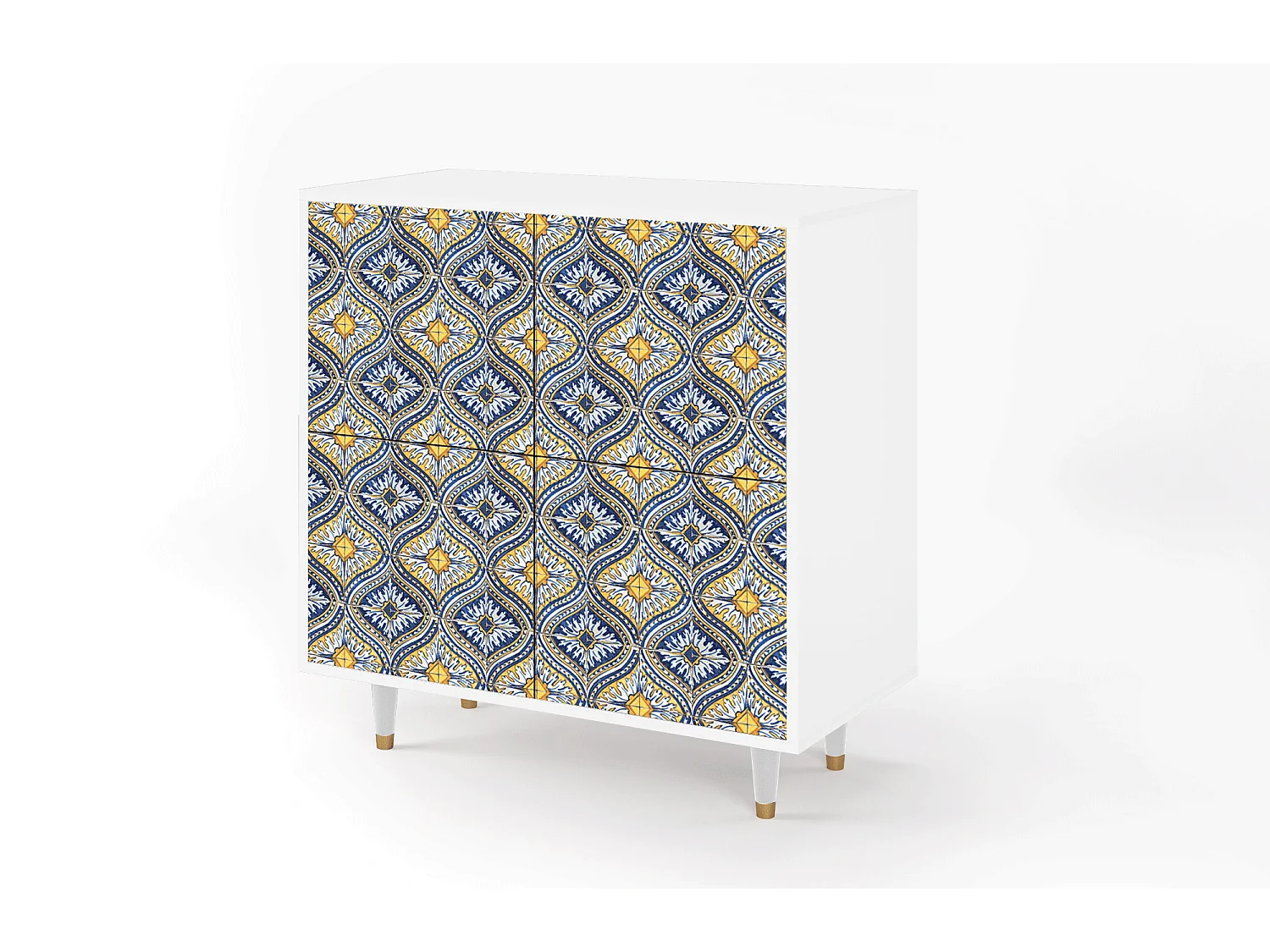 Aparador - 94x96x48 cm - BS3 - Illusory Pattern, Branco