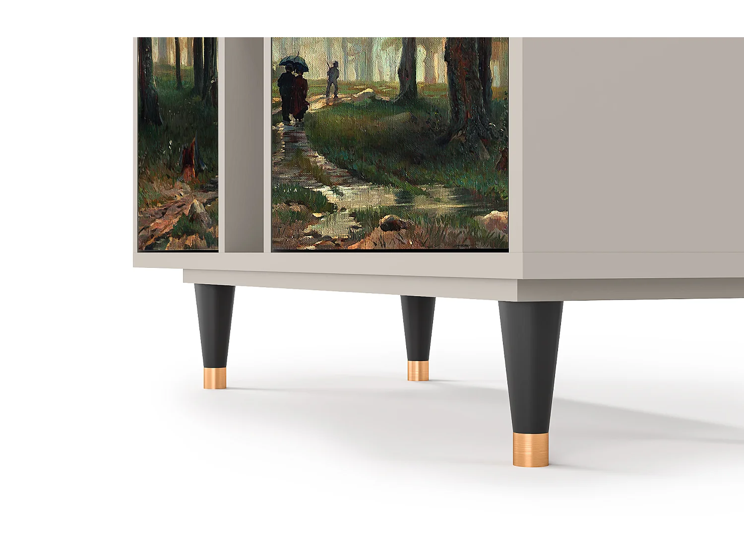 Kredens - 94х96х41 cm - BS5 -  Rain in the Oak Forest, Piaskowy