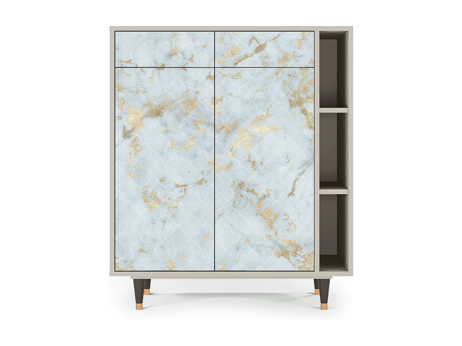 Kredens - 96х110х41 cm - BS6 - Golden Waves, Piaskowy