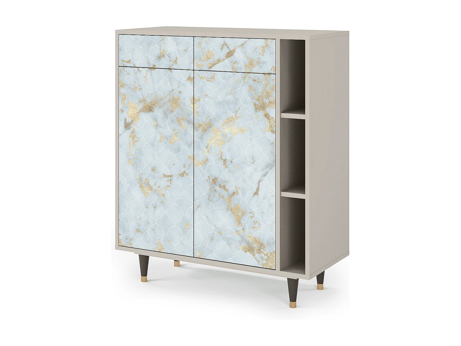 Kredens - 96х110х41 cm - BS6 - Golden Waves, Piaskowy