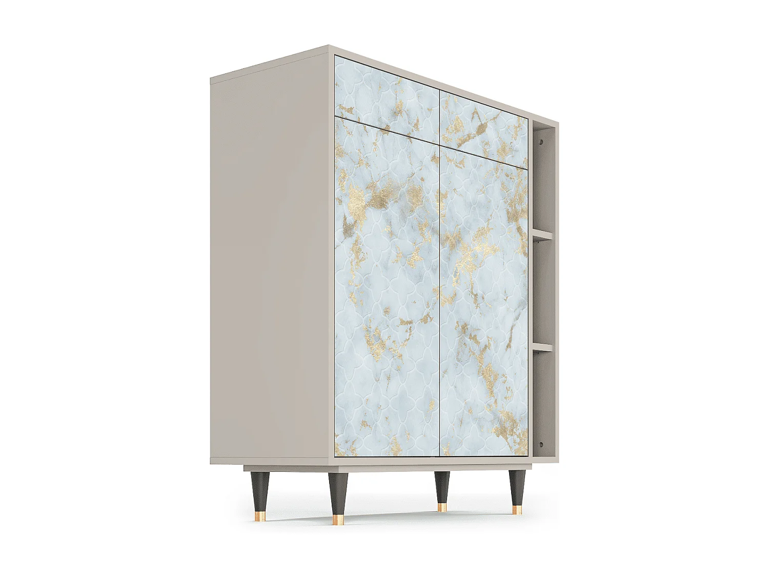 Kredens - 96х110х41 cm - BS6 - Golden Waves, Piaskowy