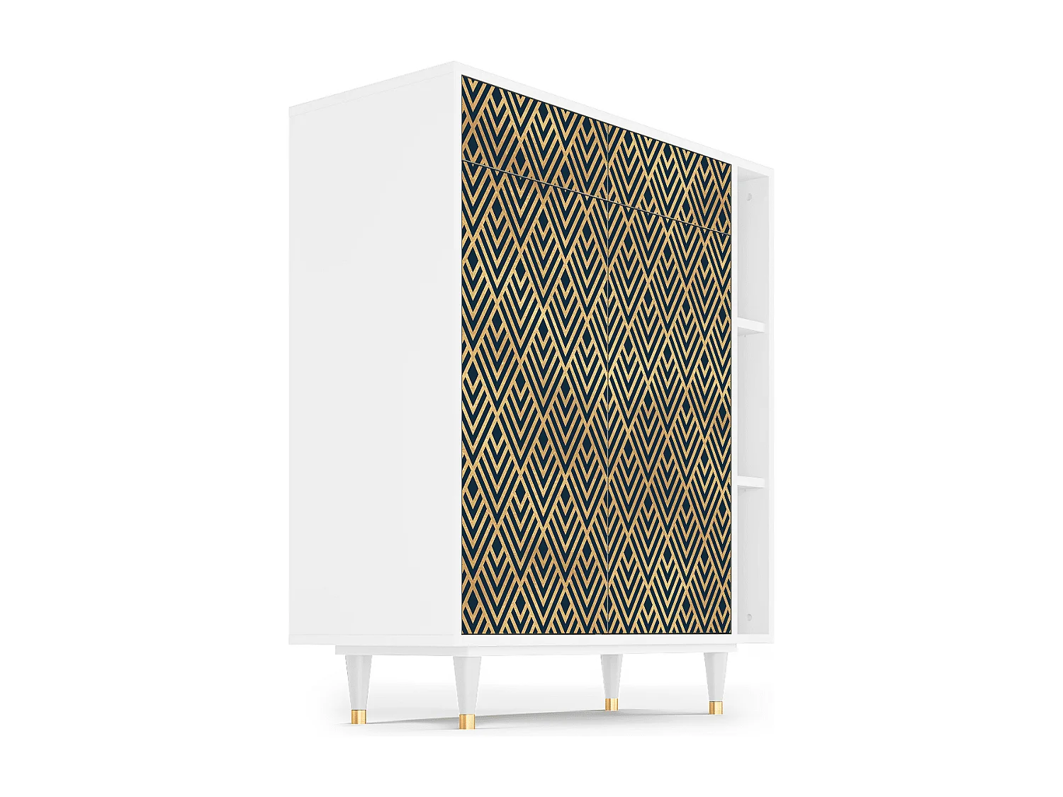 Dressoir - 96х110х41 cm - BS6 - Egypt Triangles, Wit