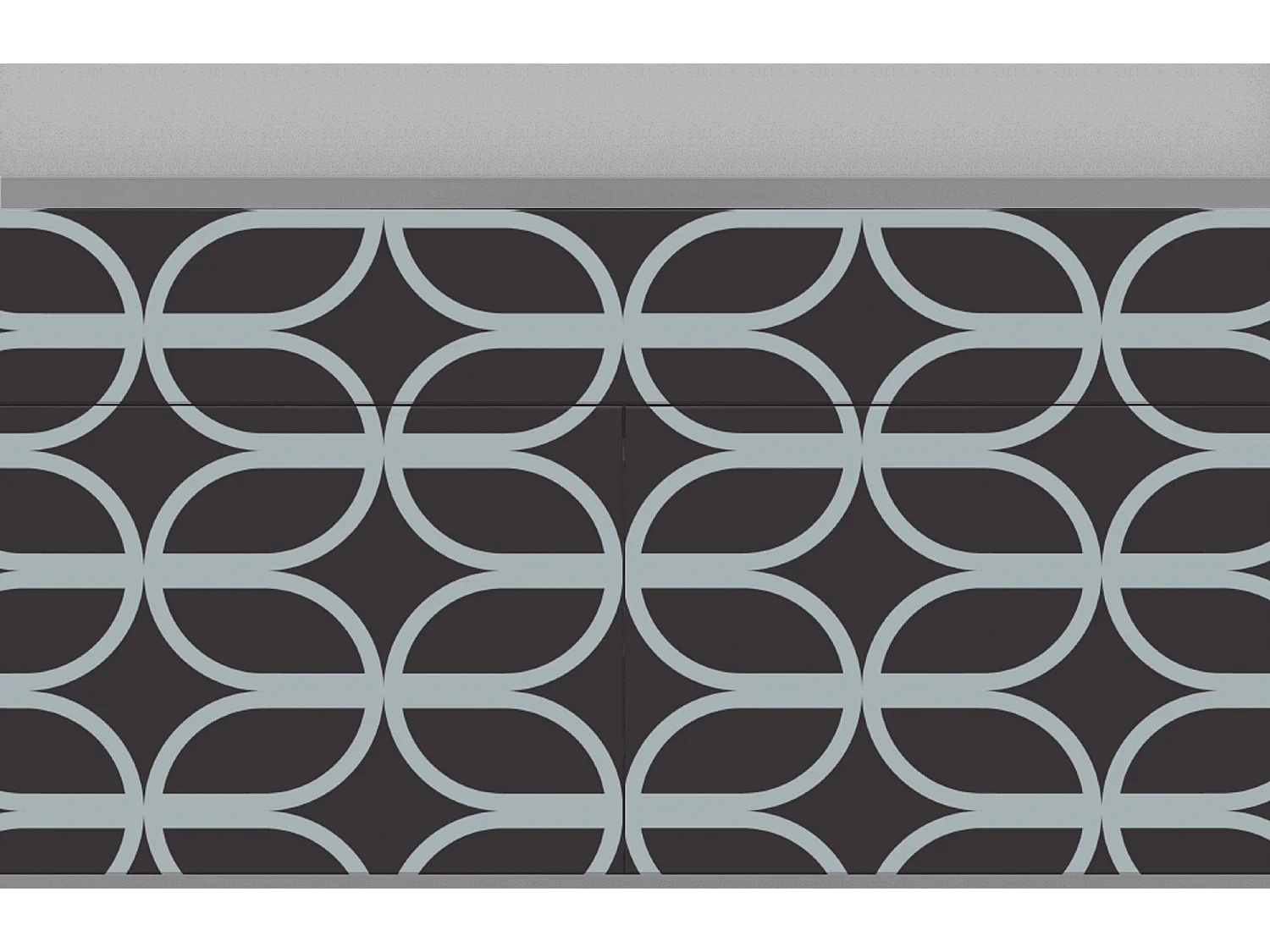 Buffet - 115x85x48 cm - BS4 - Braided Blue, Gris