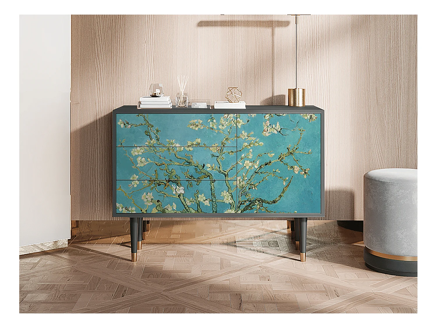 Dressoir - 115х84х41 cm - S3 - Almond Blossom, Antraciet