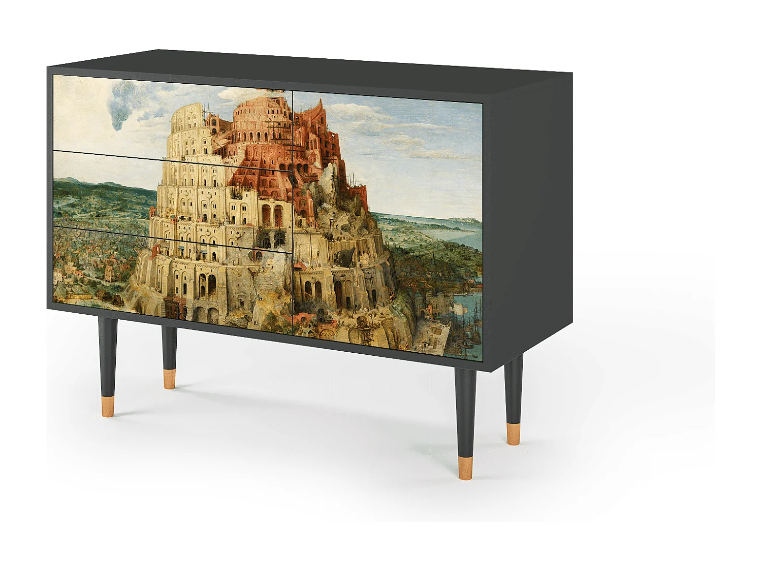 Kredens - 115х84х41 cm - S3 - Elder The Tower, Antracyt