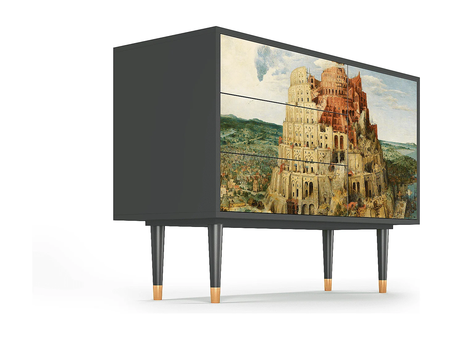 Kredens - 115х84х41 cm - S3 - Elder The Tower, Antracyt