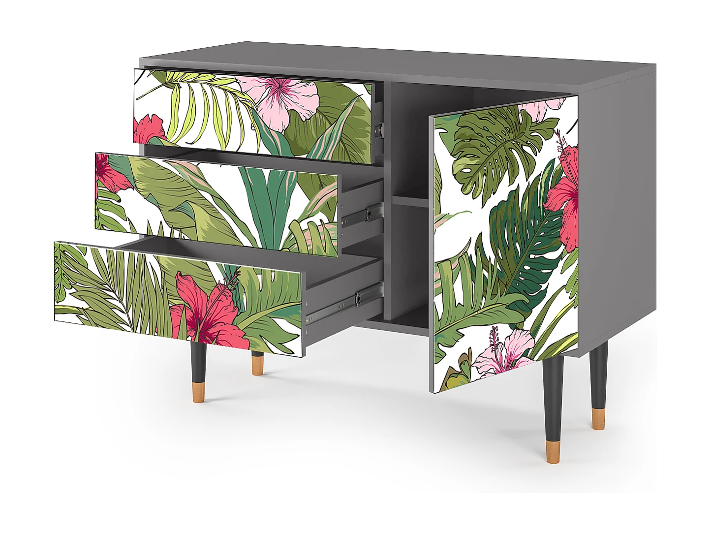 Credenza - 115х84х41 cm - S3 - Verdant Tropics, Grigio