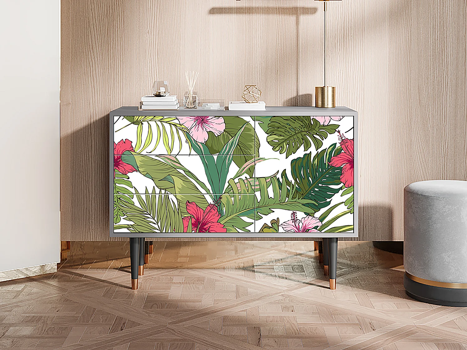 Credenza - 115х84х41 cm - S3 - Verdant Tropics, Grigio