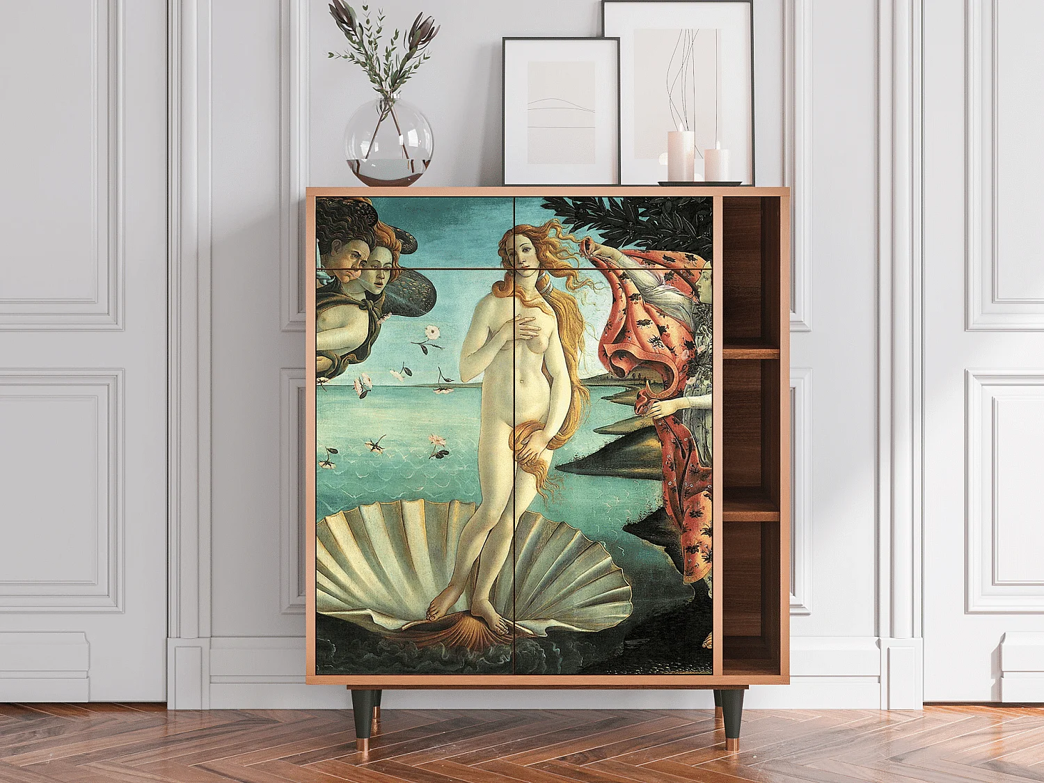 Buffet - 96х110х41 cm - BS6 - The Birth of Venus, Noyer